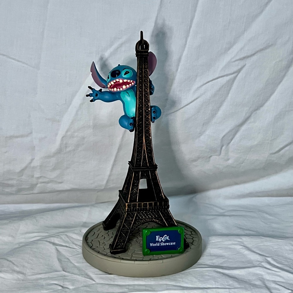 Disney Stitch Eiffel Tower Figurine Epcot France